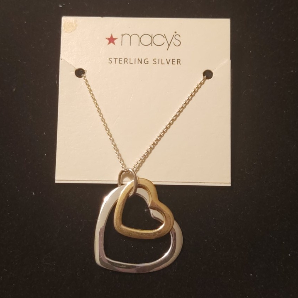 NWT Double Heart Necklace